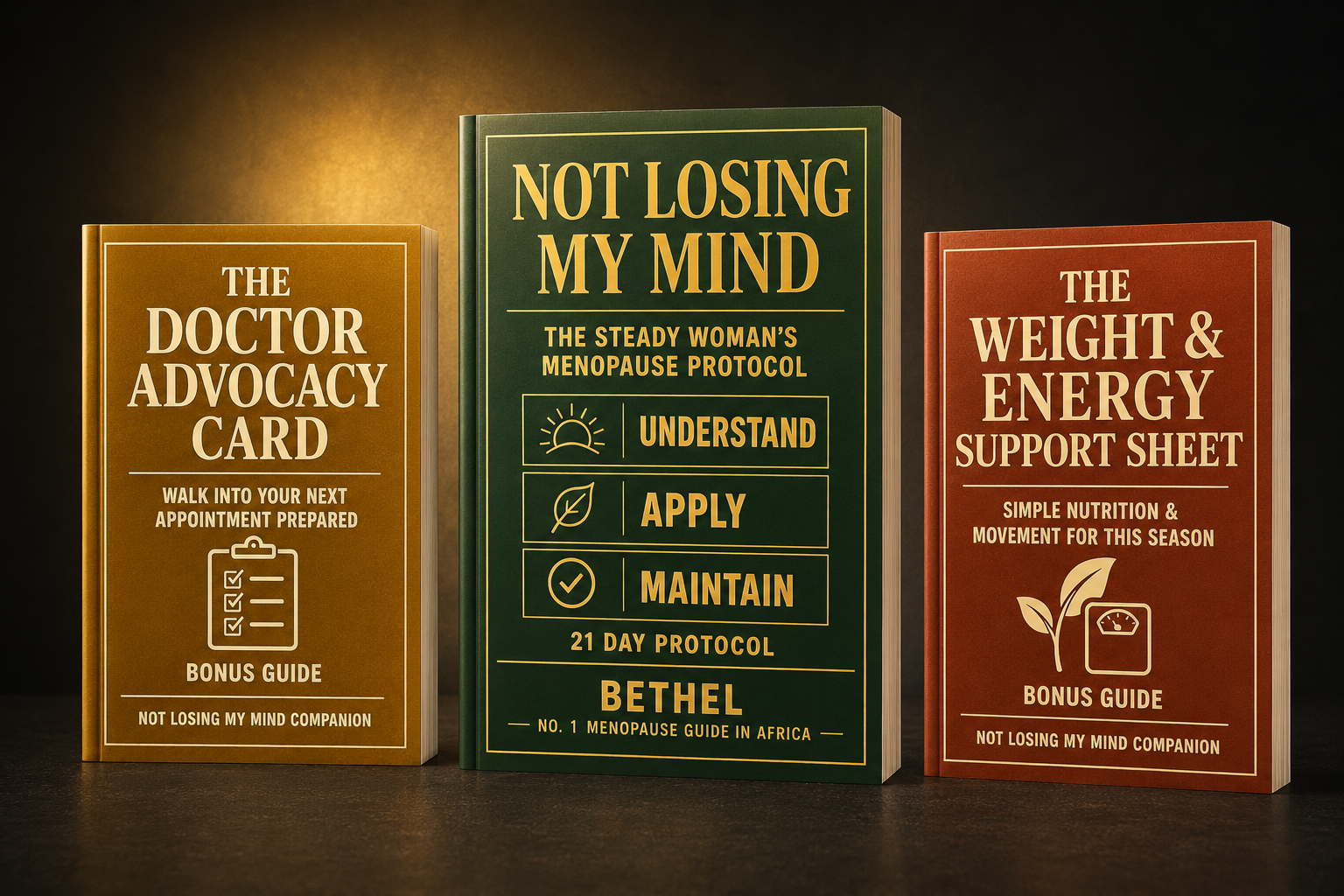 Not Losing My Mind, The Steady Woman's Menopause Protocol, with both bonus guides